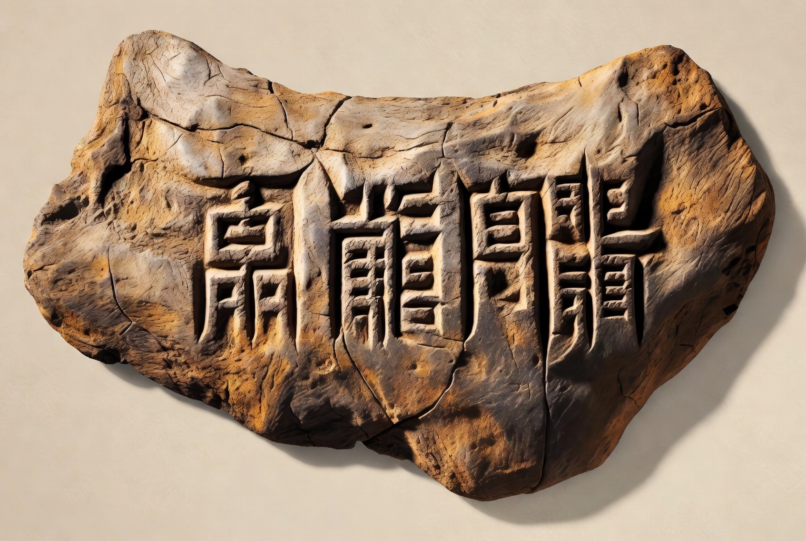 Illustration einer chinesischen Orakelknochen-Schrift