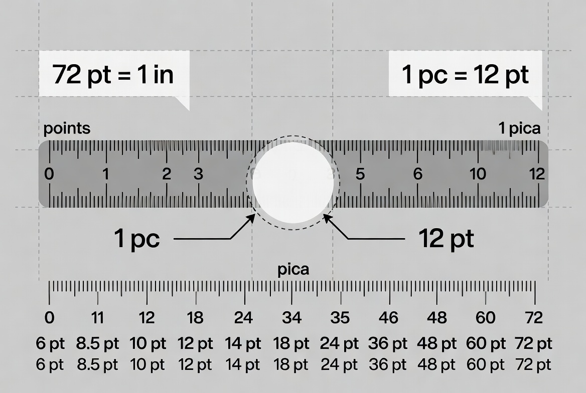 Point und Pica im Vergleich