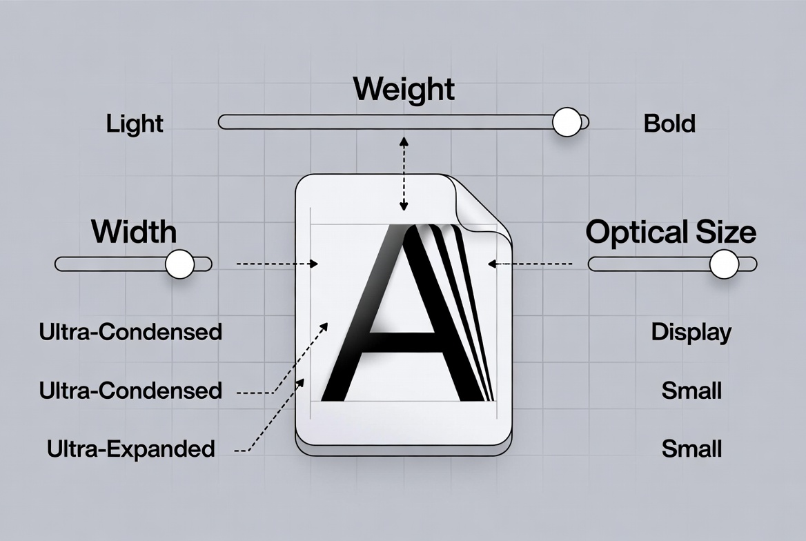Illustration von Variable Fonts